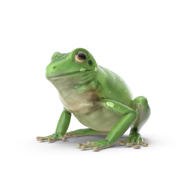realistic 3d green tree frog psd files detailed wildlife and amphibian art