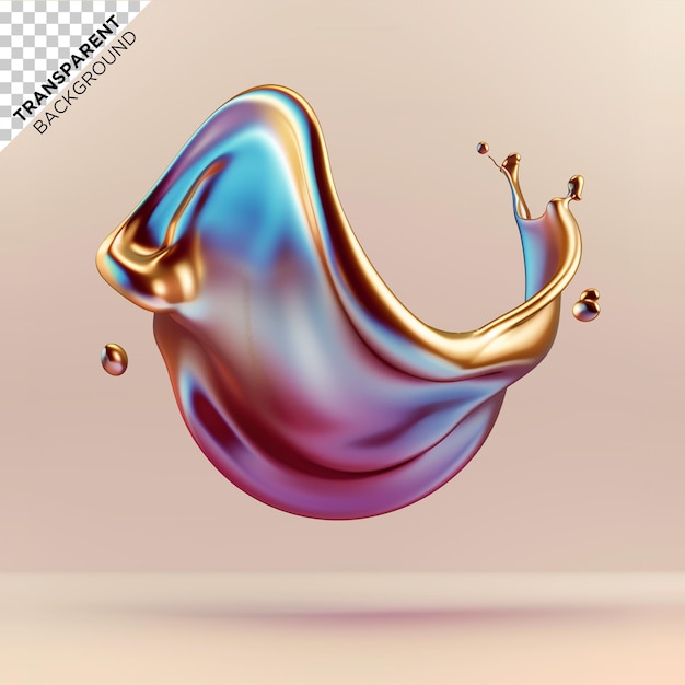 Realistic 3d Holographic liquid shape