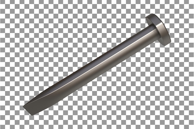 Realistic 3d Iron chisel rendering Carpenter and Mason tool