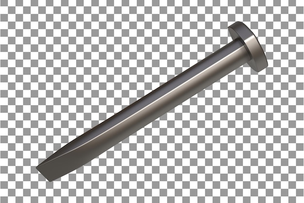 PSD realistic 3d iron chisel rendering carpenter and mason tool