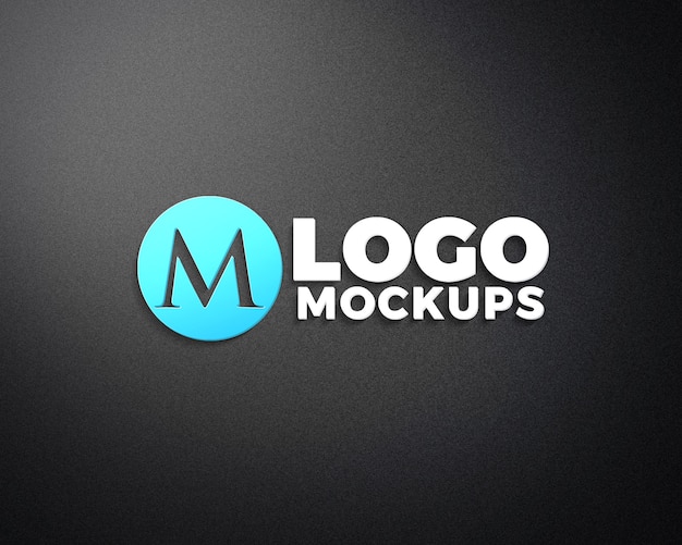 Mockup logo 3d realistici