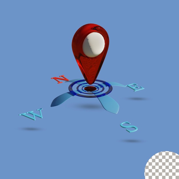 realistic 3d map icon