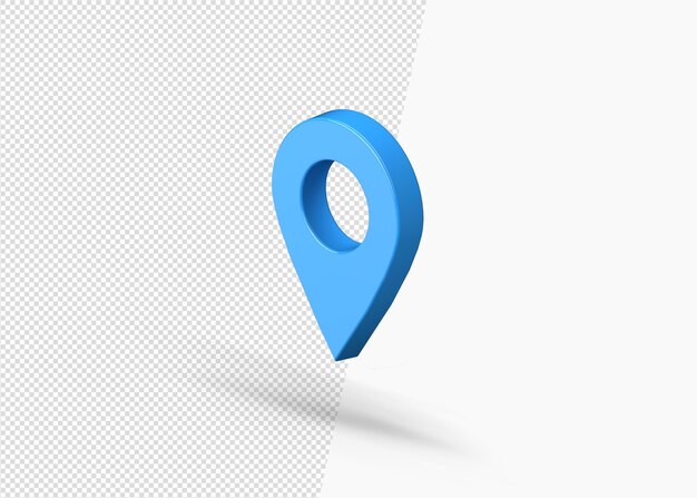 Realistic 3d map pointer symbol isolated 3d icon