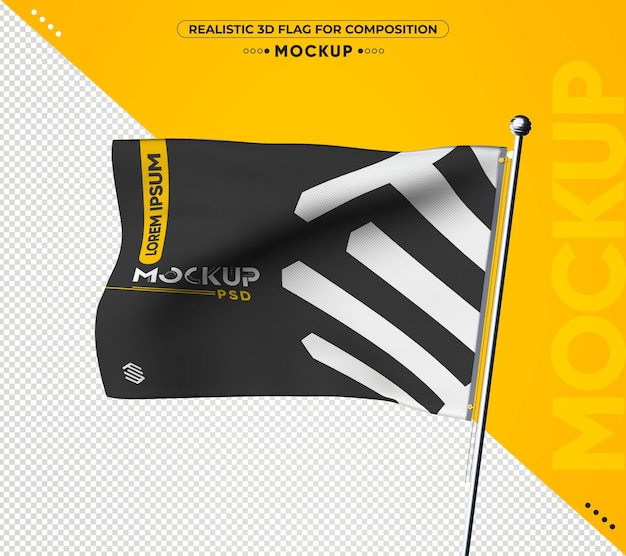 Banner 3d mockup realistico per la composizione