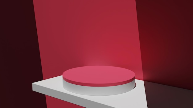 realistic 3d product podium background minimal mockup or product display presentation