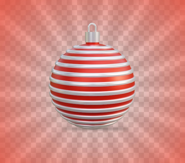 Realistic 3d rendering christmas balls