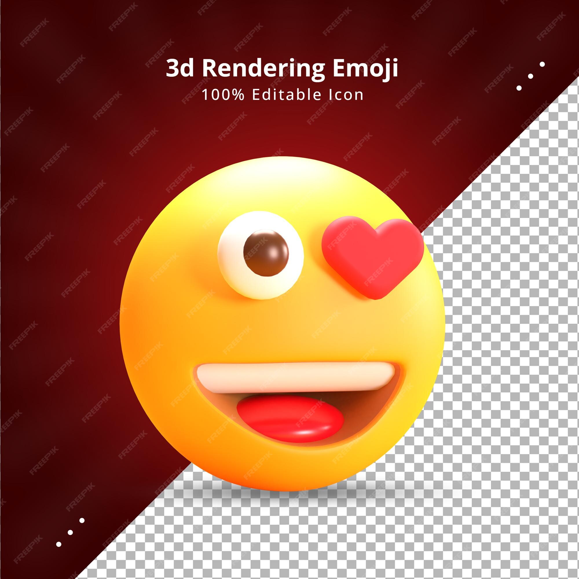 Premium PSD  3d rendering whatsapp happy emoji reaction icon