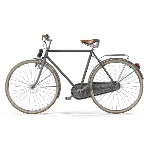 Realistic 3D Retro and Old Bicycle PSD Files Detailed Vintage and Classic Art