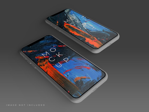 リアルな3Dスマートフォンモックアップ