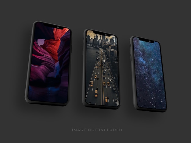 PSD realistic 3d smartphone mockup