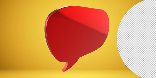 Realistic 3d speech bubble. png transparent background. design template, banner, web. announcement,