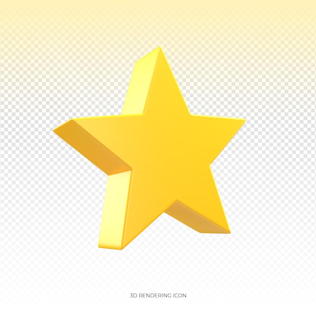 Realistic 3d star icon