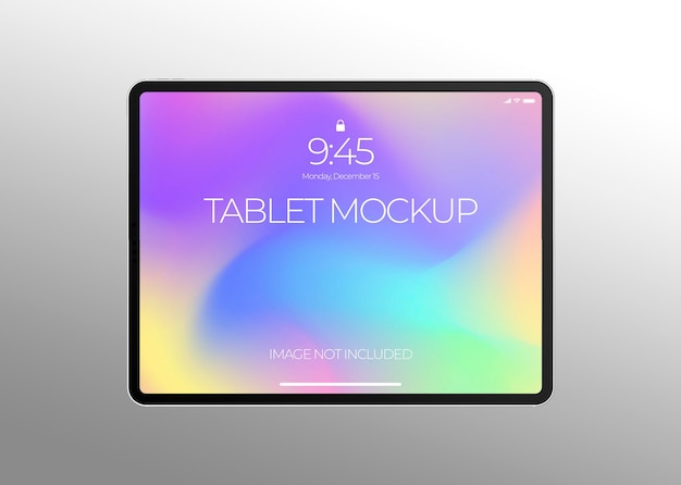 Realistic 3d tablet mockup template for branding and digital presentations