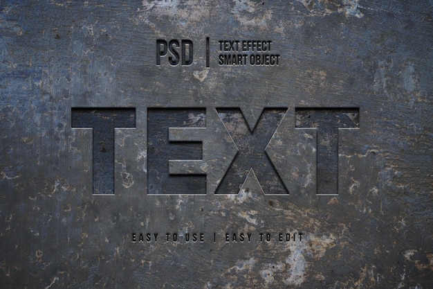 realistic 3d texture text effect