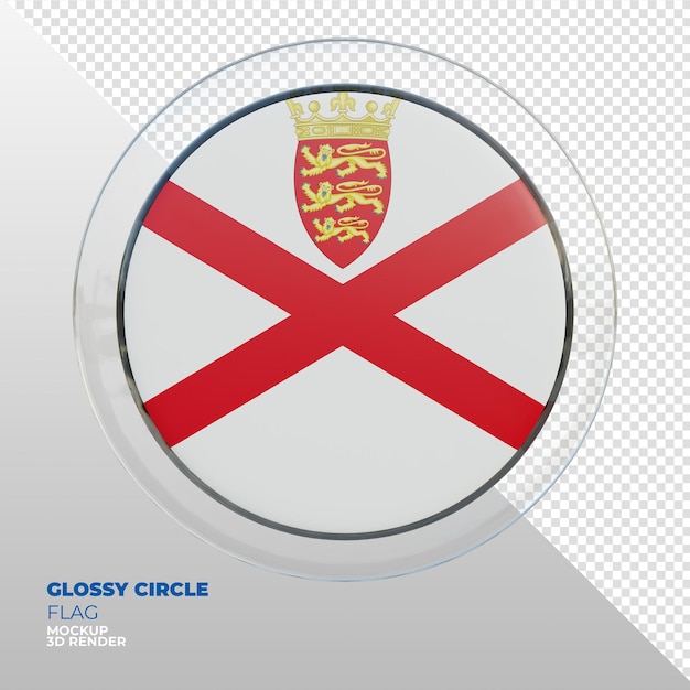 PSD ジャージーのリアルな3dテクスチャ光沢のある円の旗