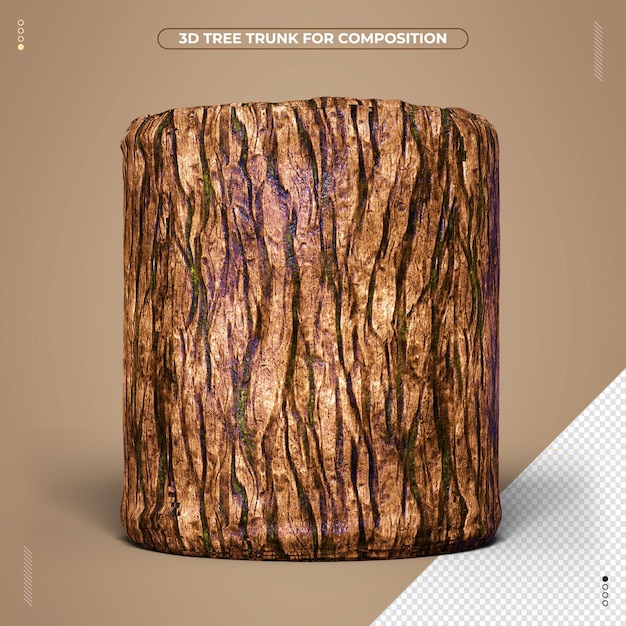 PSD realistic 3d tree trunk