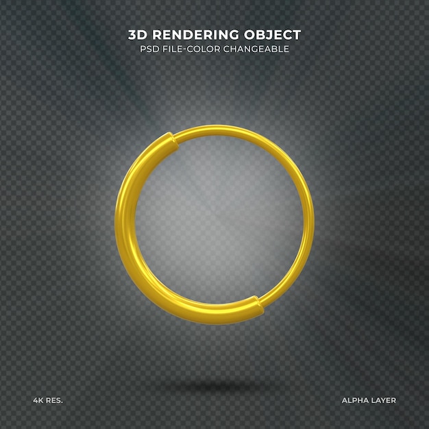 realistic 3d ui icon 3d circle rendering icon