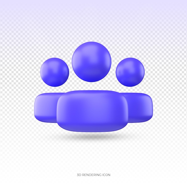 Realistic 3d user icon