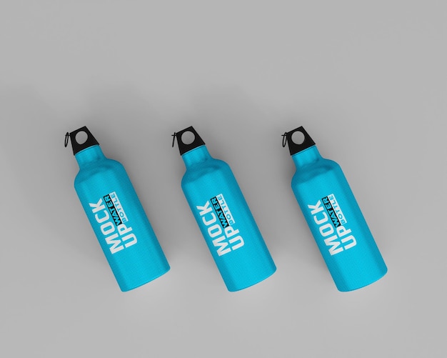 Realistic 3d water   bottle  and sports water bottle