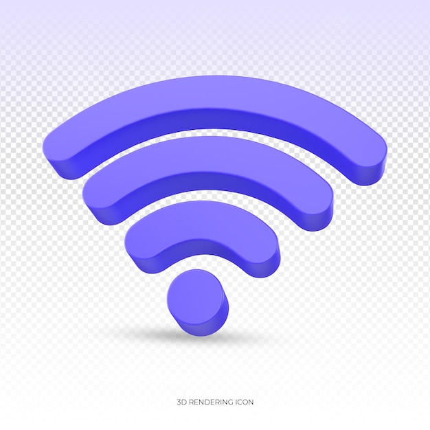 PSD Реалистичная иконка 3d wifi