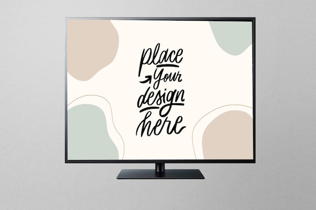 PSD realistic 4k tv screen mock up