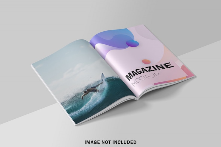 PSD realistic a4 magazine mockup