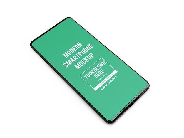 Realistic android smartphone mockup template isolated