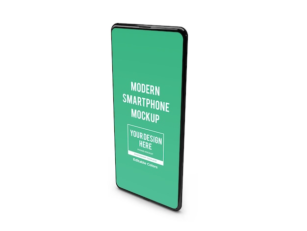 PSD realistic android smartphone mockup template isolated