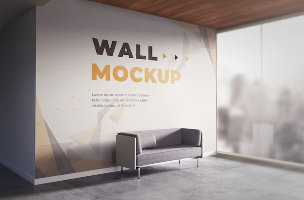 Realistic Backdrop Mockup Office Wall Texture