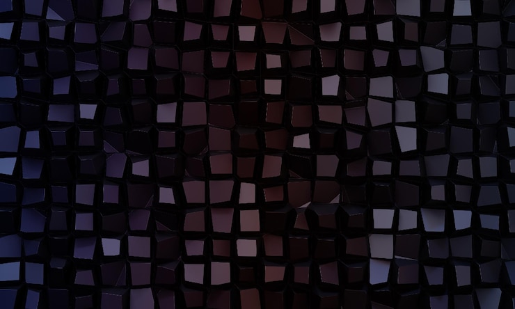 PSD realistic background of black wave cubes 3d background with empty space for product or text 3d ren
