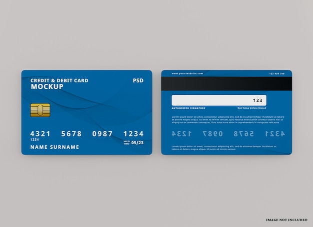 Premium PSD | Realistic bank card mockup