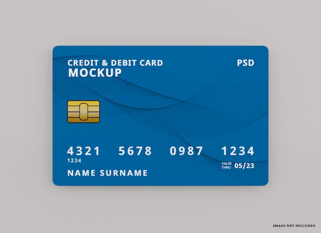 PSD mockup realistico della carta di credito