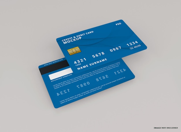 Realistic bank card mockup