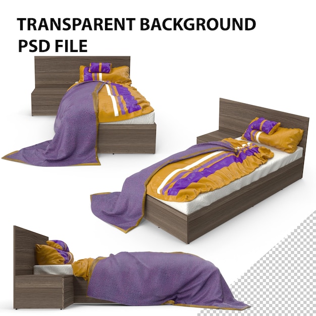 PSD realistic bed png