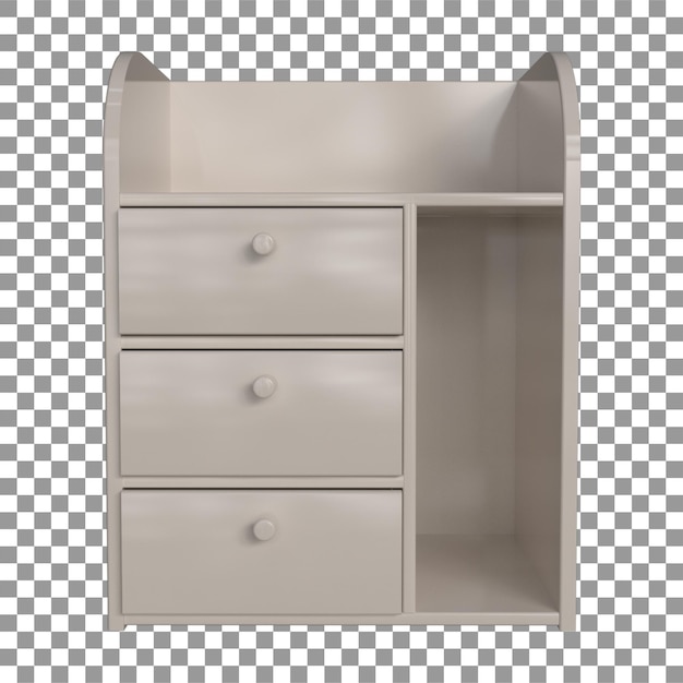 PSD Реалистичный прикроватный шкаф для дизайна интерьера комнаты