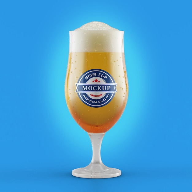 PSD mockup realistico della tazza di birra