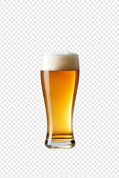 Realistic beer with beer mug png isolated on transparent background