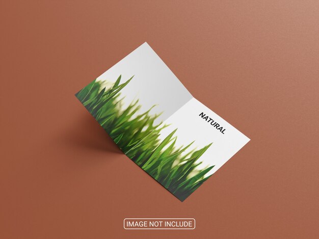 Realistic bifold brochure paper mockup