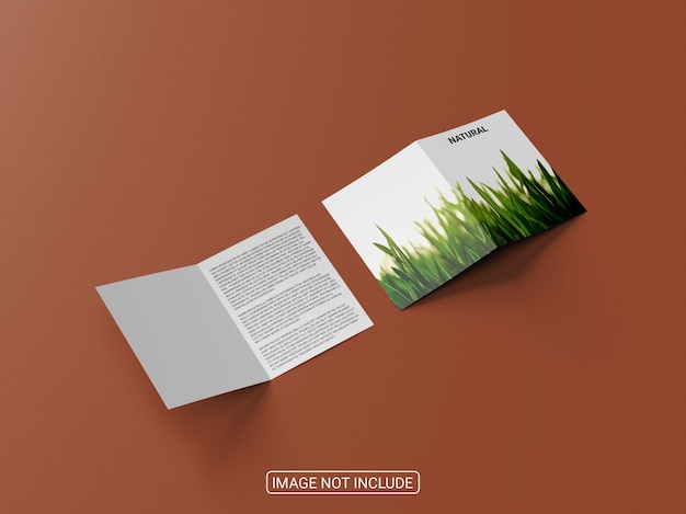 Realistic bifold brochure paper mockup