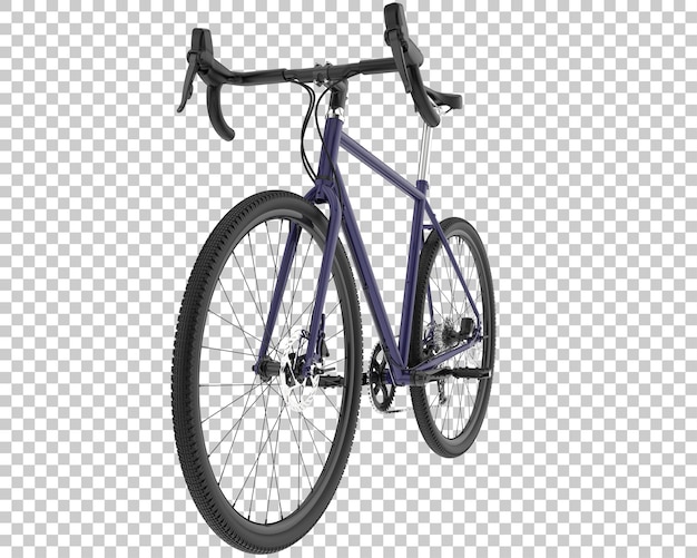 Bici realistica isolata su sfondo trasparente 3d rendering illustrazione