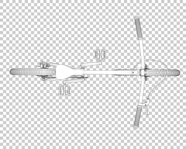 PSD bici realistica isolata su sfondo trasparente 3d rendering illustrazione