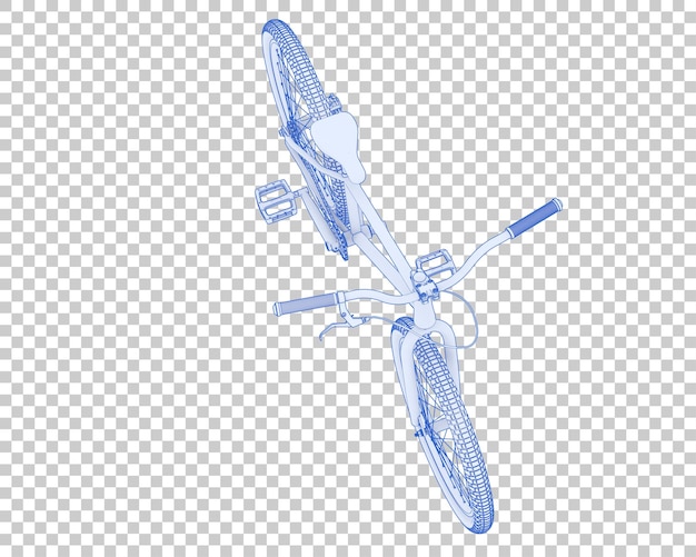 Realistic bike isolated on transparent background 3d rendering illustration