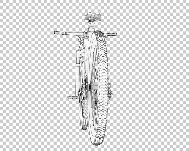 PSD realistic bike isolated on transparent background 3d rendering illustration