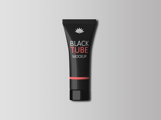 Realistic Black Cosmetic Tube Mockup