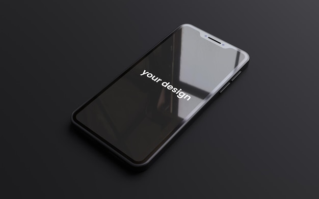 Mockup di smartphone nero realistico