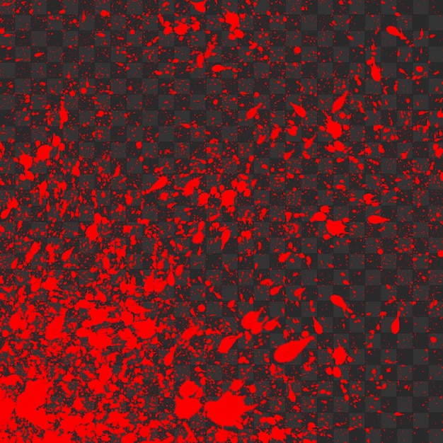 PSD realistic blood splatter effect on transparent background