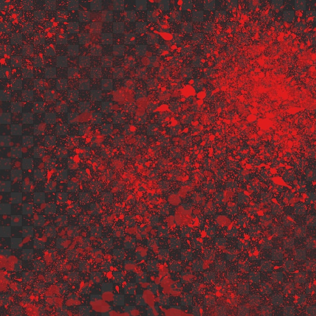 PSD realistic blood splatter effect on transparent background