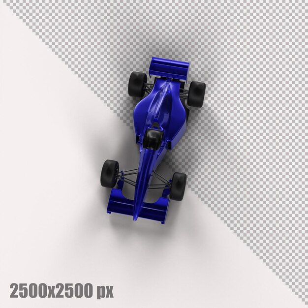 PSD realistic blue formula one car in 3d render