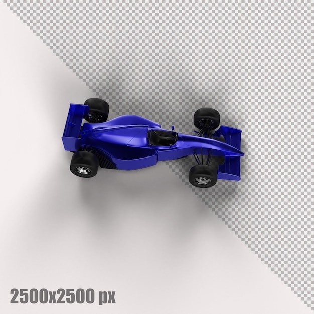 PSD realistic blue formula one car in 3d render