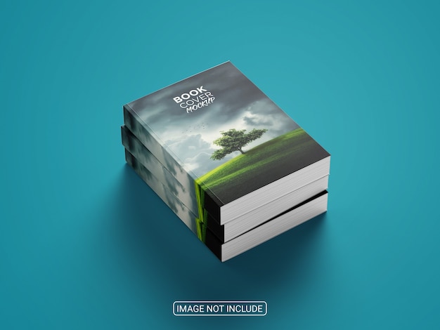 PSD realistic book cover mockup design